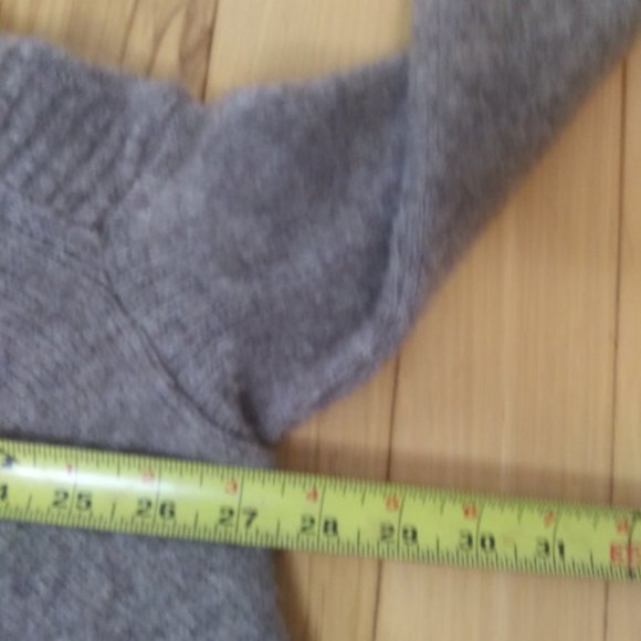 Made in Italy unique poncho style sweater with arms Tricot Chic neutral colors - Picture 7 of 16